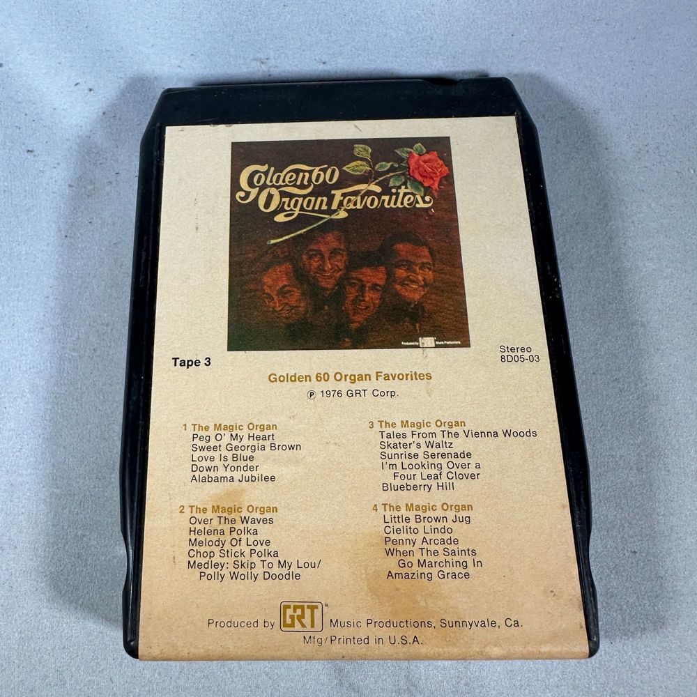 Golden 60 Organ Favorites GRT Magic Organ Tape 3 8 Track Format